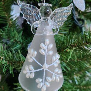 Elegant Glass Angel Ornament